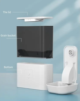 Distributeur automatique de nourriture pour animaux de compagnie avec logo personnalisé, alimenté par batterie portable de 2,3 L, avec WiFi pour chiens, chats, hamsters, nourriture sèche