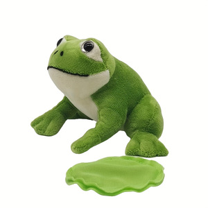Peluche personalizzato <span class=keywords><strong>a</strong></span> forma di rana verde, magnetico, da indossare sulle spalle, animale di peluche in piedi per bambini - Product Image 3