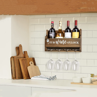 Porte-vin en pin massif, en bois, mural, rangement de cuisine, vente en gros