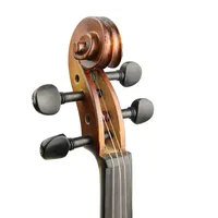 Violon artisanal de taille 4/4 en bois massif, copie Stradivari, son profond et puissant, avec chevalet, cordes, archet, étui oblong et kit