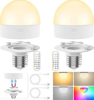Lumière rechargeable portative à télécommande intelligente d'ampoule de RVB E27 E14 LED avec USB rechargeable