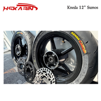 Ensemble Supermoto HSKABIN Tuttio avec pneus Kenda Curve de 12 pouces et roues pour la modification de vélo électrique Yozma IN10, jantes noires