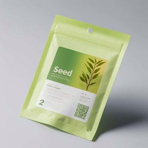 Sac pochette en mylar à 3 côtés imprimé sur mesure gravure pour fleurs maïs laitue emballage vide en plastique de graines de légumes - Product Image 2