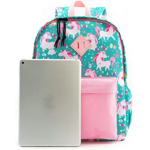 थोक उच्च गुणवत्ता बालवाड़ी निविड़ अंधकार सादे प्यारा टिकाऊ बच्चों को स्कूल backpacks के लिए bookbags के साथ छात्र lunchbox