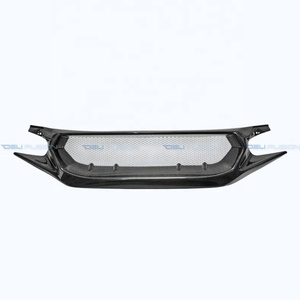 Parrilla Delantera de Fibra de Carbono Estilo JS para Honda Civic Type R FK8 2017-2020, Piezas de Auto - Product Image 2
