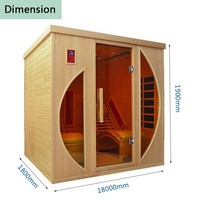 Sauna intérieur en bois pour 2 personnes inclinable de luxe au design européen Offre Spéciale