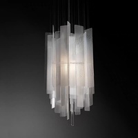 Lampe suspendue en acrylique rétro nordique, source de lumière LED, cadre en fer, pour salle à manger, salon, comptoir de bar, lustre