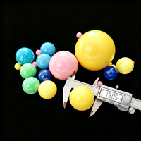 Boules en plastique colorées de 20 mm, brun, noir, cyan, gris, petites sphères, boules flottantes rondes en plastique, boules en PP, vente en gros