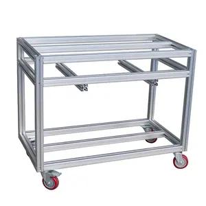 Movable Utility aluminium Cart 225 Lbs hand lkw aluminium trolley mit Wheels für produktion linie