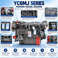 Yuchai YC6MJ450-C20 450PS Schwerlast-Wassergekühlter Schiffsdieselmotor als Hauptantrieb für Frachtschiffe und kommerzielle Schiffe