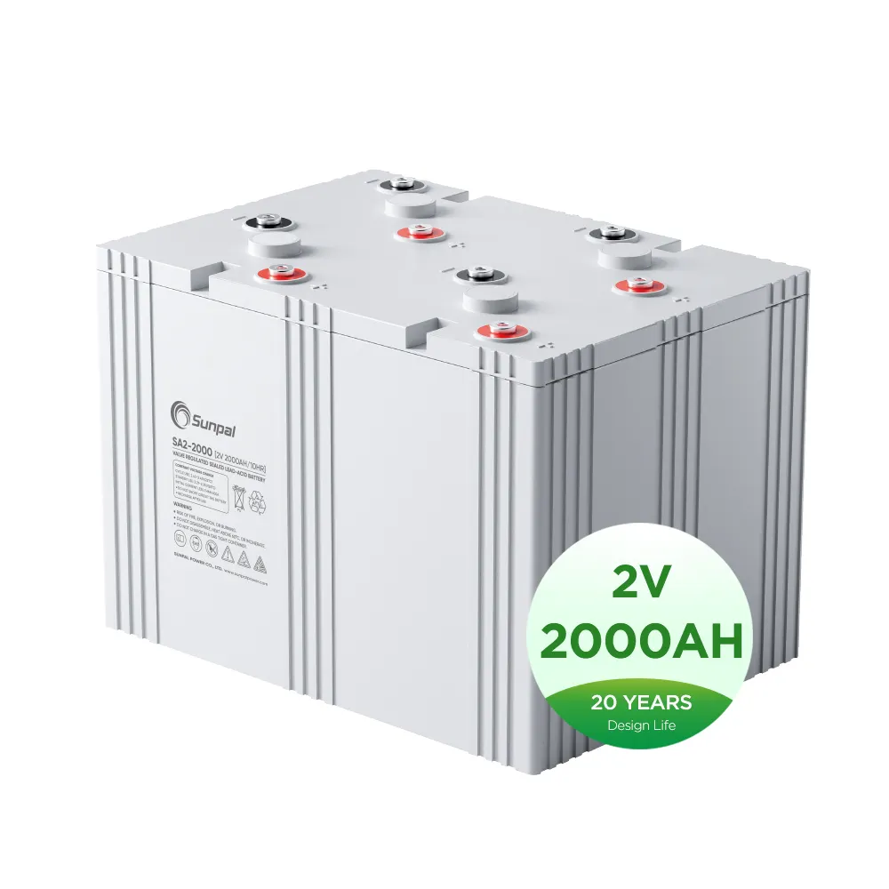 Kualitas stabil seri SA 2V baterai Opzv surya 2V 1600Ah 2000Ah 3000Ah baterai asam timbal