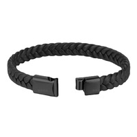 Bracelet en cuir pour homme avec fermoir magnétique, bracelet en cuir tressé pour homme