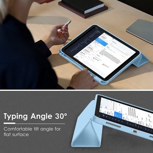 เคส TPU สามพับ, เคสป้องกันคอมพิวเตอร์แบน <span class=keywords><strong>iPad</strong></span> <span class=keywords><strong>Air</strong></span> 11/2024/2025 <span class=keywords><strong>4</strong></span>/5/10.9 TPU ปกหลังนุ่มที่วางปากกากันกระแทก - Product Image 4