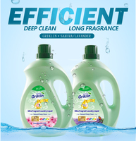 1L 3L 5L Détergent à lessive liquide à arôme frais Conception unique de bouteille avec d'excellentes performances de lavage après lavage Avantages