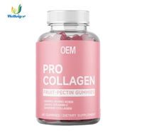 Bonbons gélifiés au collagène marin sans sucre pour l'éclat de la peau, anti-âge, soutien immunitaire - Complément beauté à base de pectine, vitamine C 60
