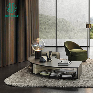Table basse contemporaine en bois d'ardoise Tiroir de rangement multifonctionnel pour magazines pour la maison Salon Salle à manger Commande minimum 2 pièces - Product Image 3