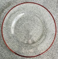Assiette de présentation en verre YUG avec bord doré pour mariage – Ventes flash