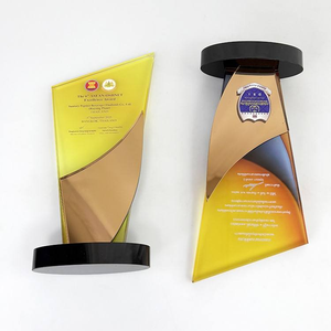 Impression couleur bleu violet <span class=keywords><strong>Champagne</strong></span> or miroir trophée de verre de cristal - Product Image 5