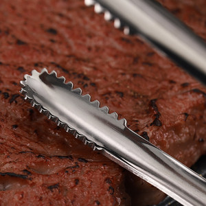 Stainless Steel Barbecue Tongs 304 Extended Length For Flipping Steak And Grill Food Kitchen BBQ <b>Tools</b> - Product Image 2