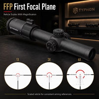 Lunette de visée TYPHON 1-6X24 FFP LPVO |   Réticule éclairé |   Alliage d'aluminium |   Optique de chasse tactique |   Étanche et antichoc |   True 1x
