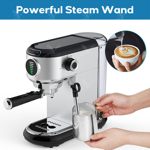 Machine à café expresso italienne compacte pour la maison, 15 bars, avec mousseur à lait - Product Image 6