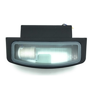 Porta lampada da parete per esterni in alluminio e vetro E27 presa Max 60W colore nero impermeabile luci solari per esterni - Product Image 2