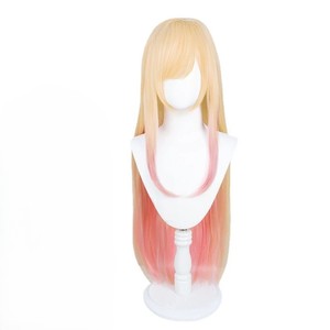Peluca rubia recta larga de 80cm al por mayor My Dress Darling <span class=keywords><strong>Anime</strong></span> <span class=keywords><strong>Cosplay</strong></span> pelo sintético marrón claro encaje Kitagawa <span class=keywords><strong>Marin</strong></span> peluca - Product Image 5