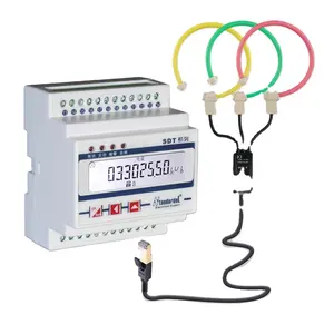 SDE430-R 1000A rogowski coil easy mounting 3 three phase power analyzer meter energy counter RS485 split core ring