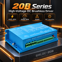 Contrôleur de moteur BLDC industriel AC220V avec pilote de vitesse PWM et Modbus RS485 pour moteurs à capteurs Hall et sans capteurs