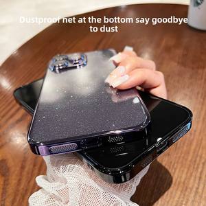 <span class=keywords><strong>Coque</strong></span> de téléphone PC transparente de luxe pour <span class=keywords><strong>iPhone</strong></span> <span class=keywords><strong>11</strong></span> Pro 16 Pro pour <span class=keywords><strong>Apple</strong></span> 15 Film d'objectif scintillant <span class=keywords><strong>ciel</strong></span> étoilé couverture rigide INS Plus XR - Product Image 4