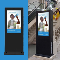 Kiosque d'affichage LCD externe haute luminosité, pied libre, affichage numérique totem, équipement publicitaire, 40/50/60 pouces