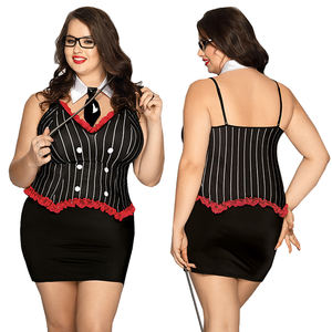 Lencería Sexy para <span class=keywords><strong>Mujer</strong></span> Madura, Talla Grande, <span class=keywords><strong>Disfraz</strong></span> <span class=keywords><strong>de</strong></span> <span class=keywords><strong>Profesora</strong></span> para Club Nocturno, Cosplay para Adultos - Product Image 1