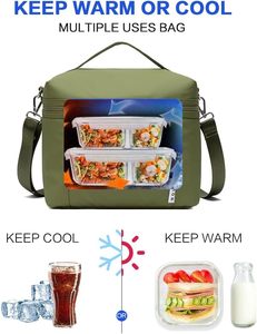 Hot Sale Portable Soft Cooler Lightweight Nylon Custom Logo Thermal Insulation Lunch Bag for Unisex Office Beach Outdoor Food - Product Image 5