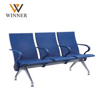 Chaise de salle d'attente commerciale de haute qualité en cuir PU, banc d'aéroport, hôpital, centre commercial, durable, facile à nettoyer