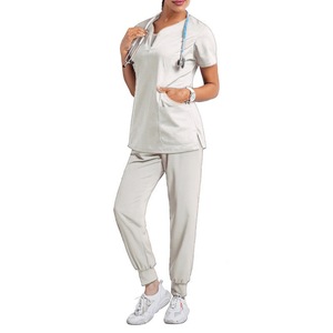 Combinaison de travail pour infirmières, pantalon cargo de haute qualité avec logo personnalisé, ensemble de blouses pour le travail à l'hôpital et uniforme médical - Product Image 4