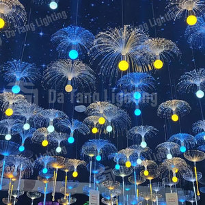 Lámpara Colgante de Fibra Óptica con Forma de Medusa, Colorida, con Clasificación IP65, Luz LED Decorativa para Fiestas Navideñas, Decoración Interior y Exterior - Product Image 2
