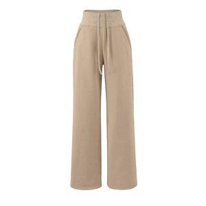 Nouveau modèle 2026 – <span class=keywords><strong>Pantalon</strong></span> décontracté à taille large avec cordon de serrage, <span class=keywords><strong>pantalon</strong></span> en <span class=keywords><strong>velours</strong></span> fin, <span class=keywords><strong>pantalon</strong></span> droit taille haute à jambe large pour <span class=keywords><strong>femme</strong></span> - Product Image 1