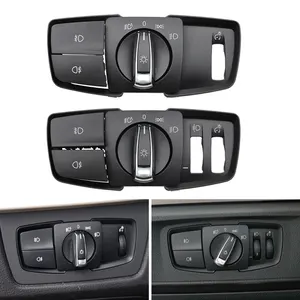 Car Front Head Lamp Switch Rotation Button Cover panel Trim For BMW 1 2 3 4 X1 X2 Series F20 F45 F30 F31 F48 F39 61319265300