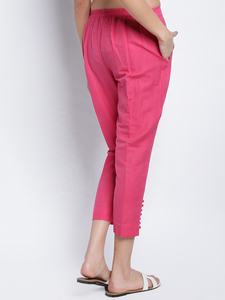 Pantalon de yoga en lin de couleur personnalisable pour femmes, vêtements d'été décontractés avec style avant plat - Product Image 2