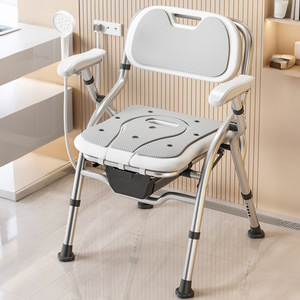 Anti-slip Aluminum Height-adjustable Bathroom Safety Equipment Toilet Surround Support Frame Rehabilitation Therapy Supplies - Product Image 1