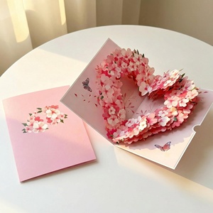 Venta de Fábrica, Tarjeta de San Valentín 3D Pop-up, Tarjeta Pop-up con Corazón, Tarjetas de Agradecimiento - Product Image 4