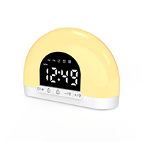 Réveil intelligent électrique avec simulation de lever et de coucher du soleil, en matériau ABS, pour le bureau et le salon