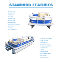 2025 Kinlife luxe 11m aluminium verre maison ponton bateau Yacht avec moteur hors-bord pêche sport Restaurant vacances touristiques