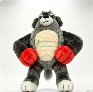 Giocattolo per Cani a Forma di Lupo in Peluche, Resistente e Silenzioso, Sicuro e Morbido Anti-Noia per Cani - Product Image 3