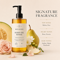 Huile Corporelle Rinçante 300ml à l'Huile de Son de Riz, Huile de Graines de Prêle, Calendula et Jojoba – Huile de Douche Conditionnante pour une Peau Douce, Nettoyante et Lisse comme de la Soie