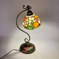 Nouvelle Lampe de Table/Bureau LED 2026 Style Sensmuel, Vitrail sur Base Bronze, Procédé de Soudure, Vente en Gros Usine, Personnalisable et Économique