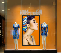 Écrans commerciaux haute luminosité 3500 nits de 49, 55 et 65 pouces, affichage numérique suspendu pour vitrine de magasin, écran LCD.