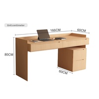 Bureau en bois au design moderne personnalisable avec tiroirs à assembler facilement pour la maison ou l'école
