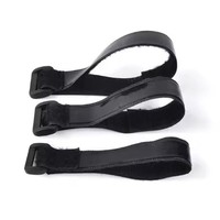Attache de câble de sangle de batterie noire avec boucle à crochet Logo imprimé résistant à la chaleur double face auto-adhésif écologique Lipo antidérapant