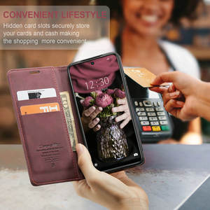 CaseMe กระเป๋าสตางค์สำหรับ VIVO <span class=keywords><strong>T1</strong></span> Y75 Y55 5G บัตรเครดิต Magnetic Flip ฝาครอบหนังสำหรับ VIVO <span class=keywords><strong>T1</strong></span> 5G/Y75 5G /Y5 - Product Image 4